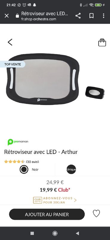 Rétroviseur avec LED - Arthur
