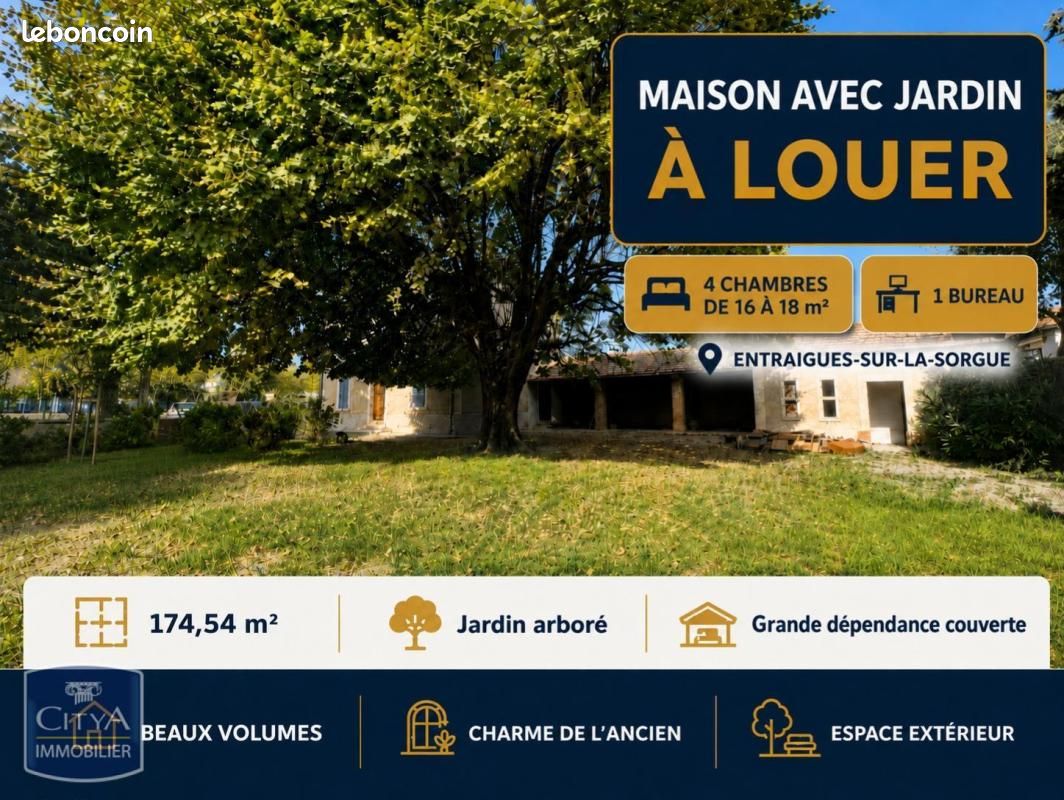 Maison 6 pièces 174 m² · à Entraigues-sur-la-Sorgue · 174 m² · 1 360 €