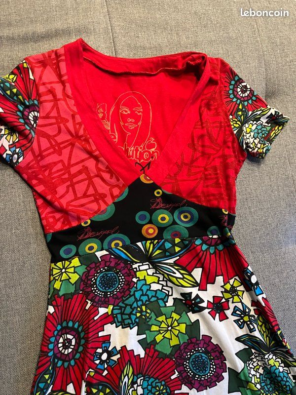 Robe DESIGUAL T.M - Style Fourreau Multicolore, Taille M
