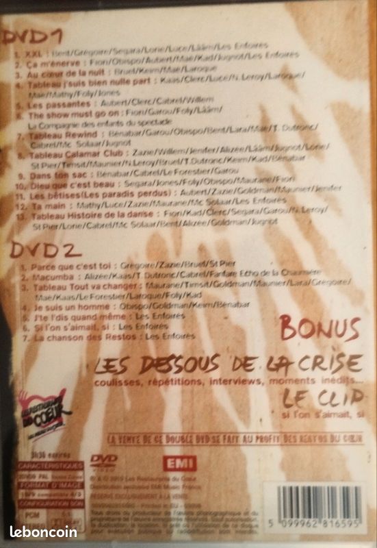 Lot de 4 DVD " les enfoirés" (image 8)