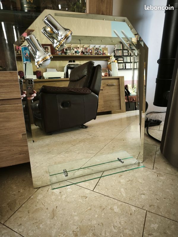 Grand miroir avec luminaire (image 3)