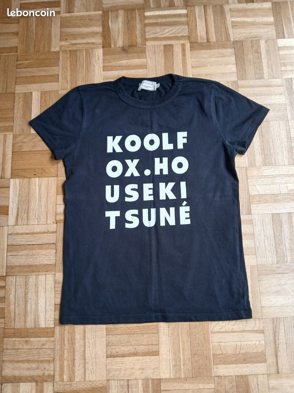 T-Shirt Femme Maison KITSUNE Taille S Noir en très bon état (image 2)