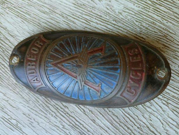 Plaque émaillée BALLIS Saint-Étienne - Vélo Moto Ancien - Collection Laiton
