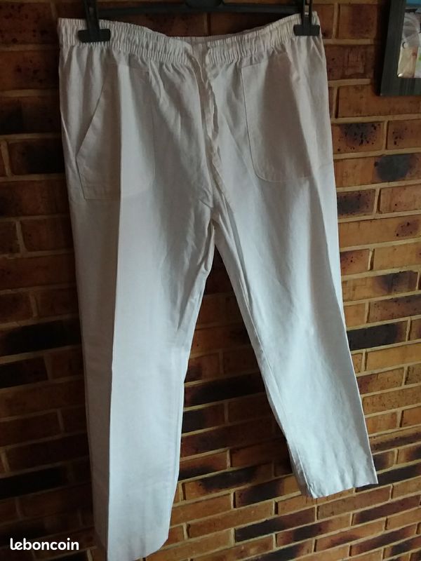 Pantalon femme neuf taille 46 taille elastique 18 euros (image 1)