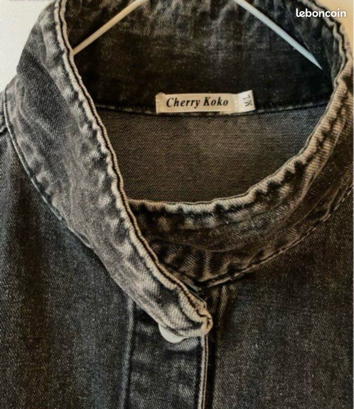 Veste Jean Noir Délavée - Allison (image 6)