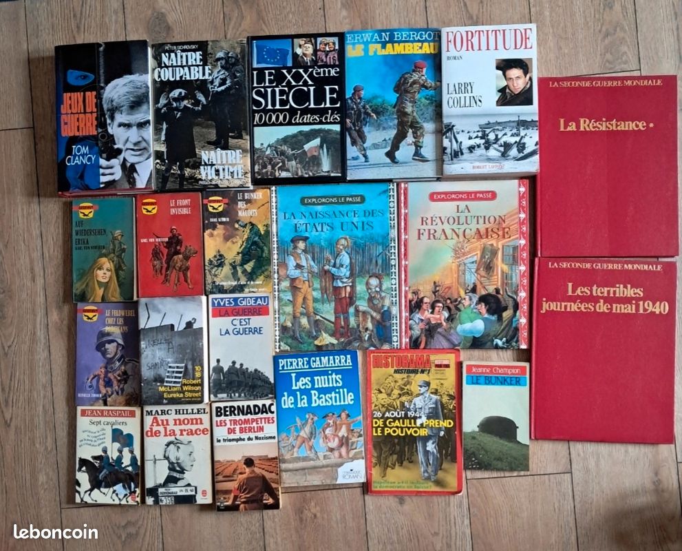 📚 Lot de livres – Histoire, guerre & romans (image 1)