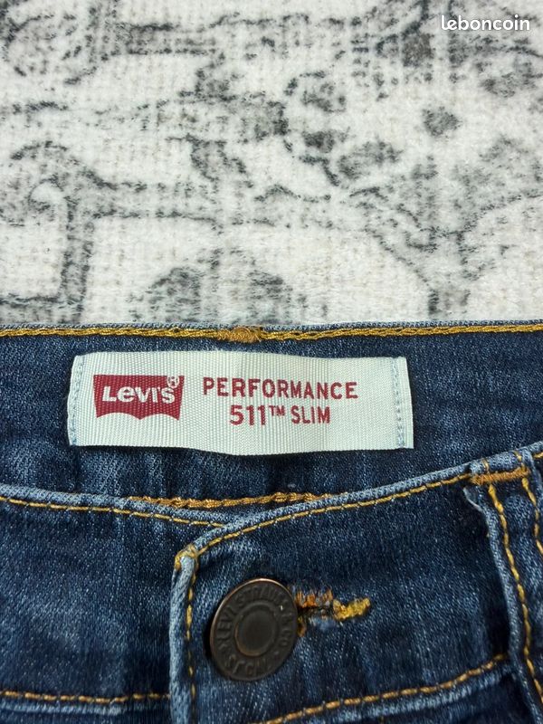 Jean Lévis bleu indigo 511 Slim W28 L38 FR38 Femme #0026 (image 5)
