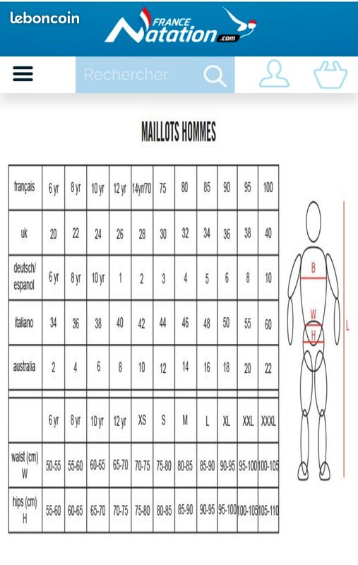 Correspondance Pointure Taille Us En France Vetement Guide Des