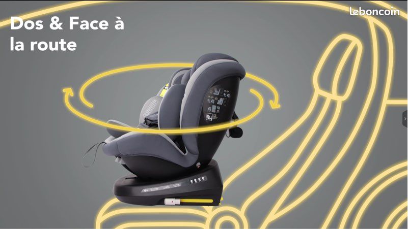 Siège auto pivotant 360° ISOFIX – Neuf jamais uti (image 1)