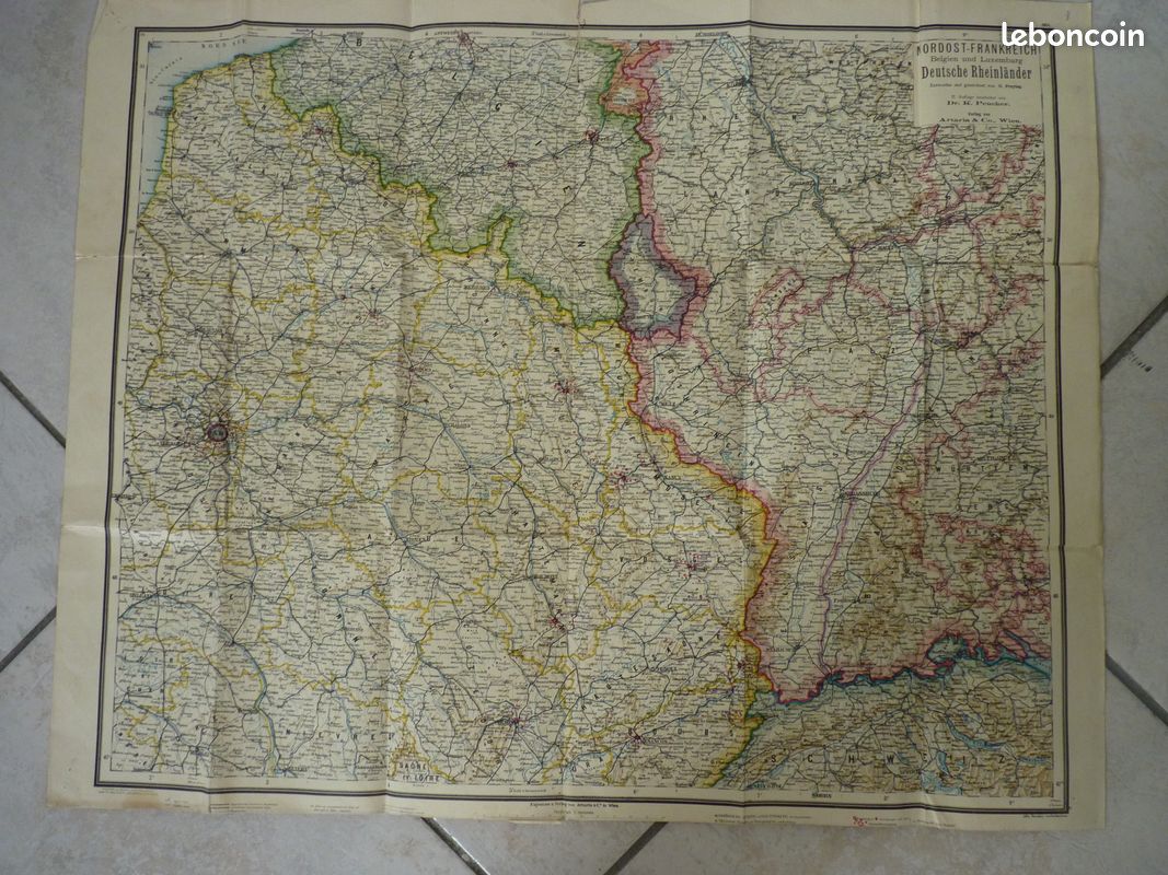 Carte Ancienne De La Bavière Nord - Franconie Haute, Basse, Moyenne - 1900 - Allemagne
