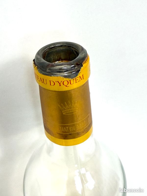 ✨YQUEM 1998✨Rare - Bouteille vide Château d’Yquem 1998 Sauternes 75cl bordeaux collection étiquette décoration cave vin bar restaurant (image 5)