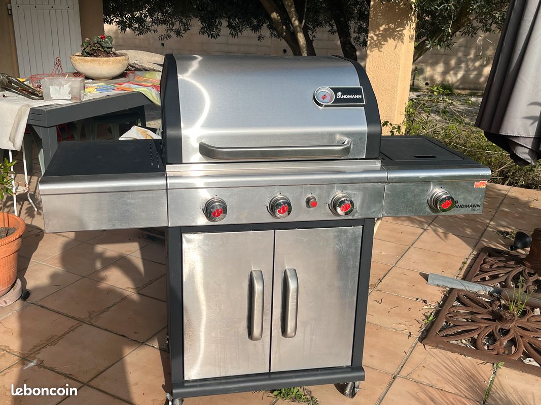 Couvercles Brûleur Inox Pour Barbecue Landmann Triton 3.0/3.1 - Set De 3, Design Taureau, Neuf