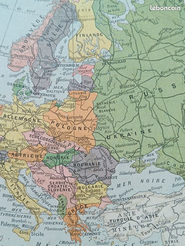 Carte vintage de l'Europe (image 2)