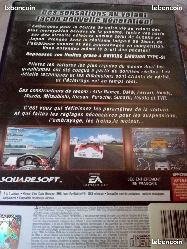 Jeu ps2 Driving émotion type S (image 2)