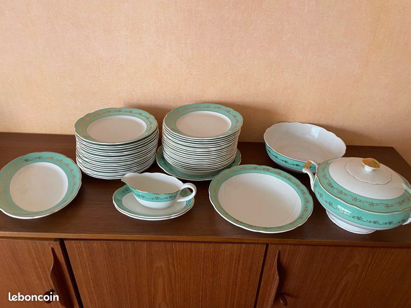 Paire D'assiettes Creuses Manufrance Saint-Etienne - Usure Légère - Vaisselle Vintage