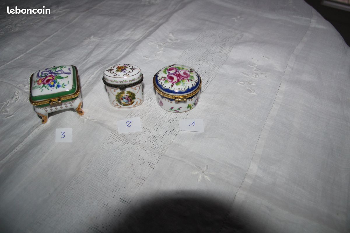 3 petites boites en porcelaine (image 7)