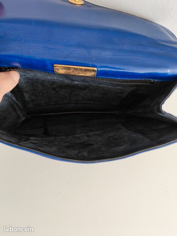 Sac à Main Vintage Charles Jourdan Paris - Sac De Soirée Chic En Cuir Noir - Fabriqué En France