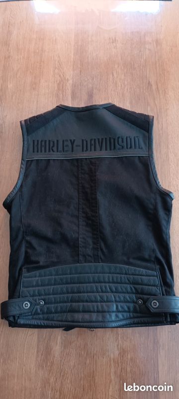 Sans Manche Gilet Biker Harley Davidson Gilet Cuir Harley Veste En