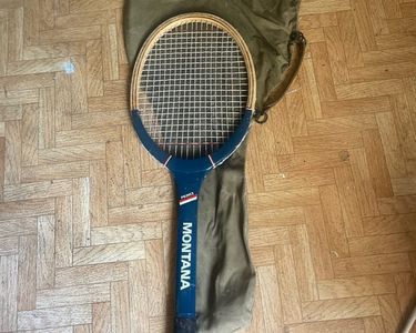 Ancienne Raquette De Tennis Montana Prince Avec Housse Lafuma – État Correct