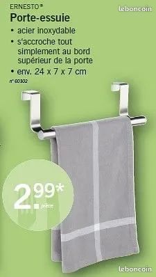 Barre porte serviette acier inox neuf (image 3)