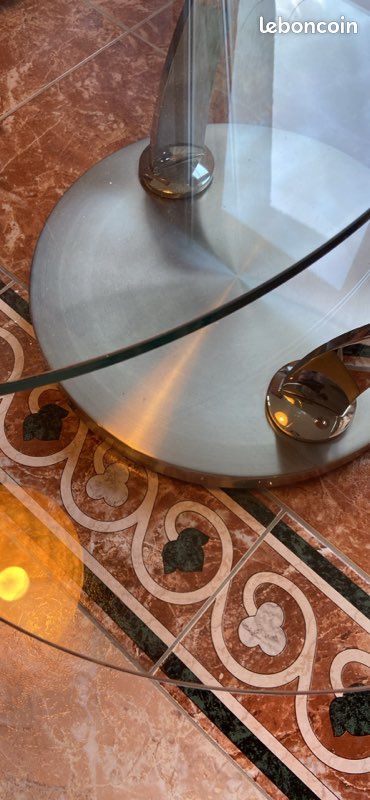 Table en verre de salon plateau tournant (image 4)