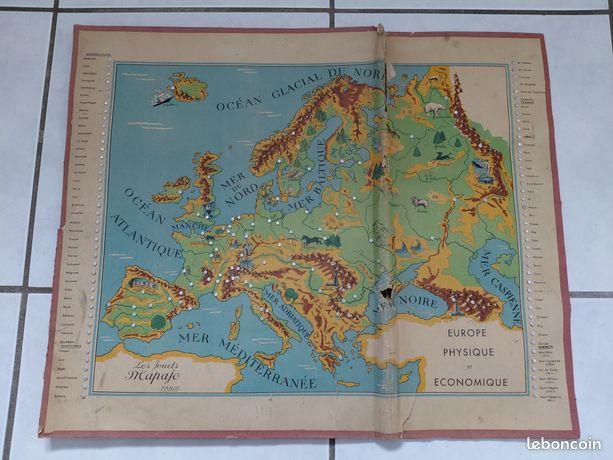 Electro Tutor Mapajo Paris - Jeu éducatif Carte De France Géographie - Jouet Ancien
