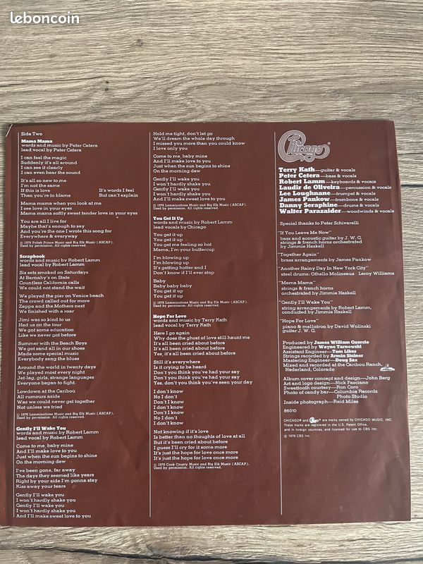 Disque vinyle 33 tours Chicago (image 5)