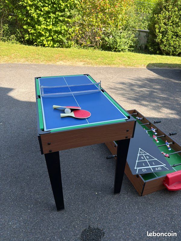 Table Multi-Jeux 5 en 1 – Baby-foot, Billard, Ping-Pong, Hockey & Shuffleboard (image 4)