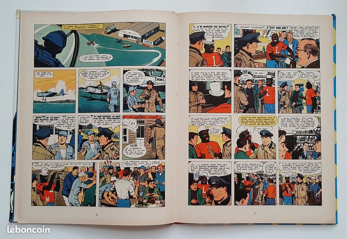 Belle BD Duel dans le ciel, Edition originale de 1962 (avec les pointsTintin) (image 4)