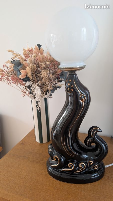 Lampe otarie vintage en laiton