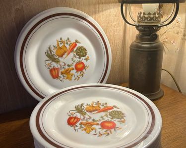 Grand Plat Rond Moule A Soufflé Arcopal Fruits D’automne