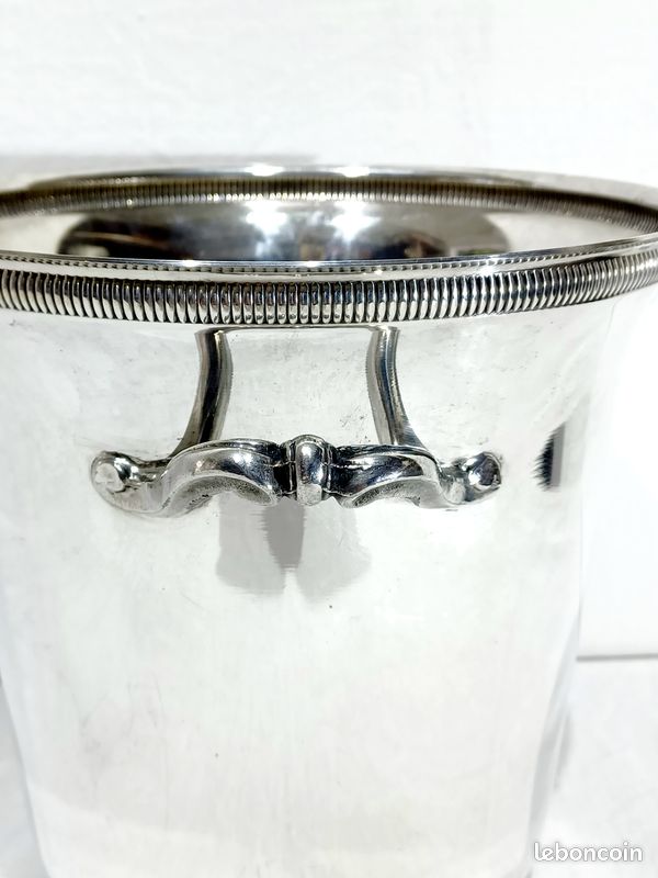 Seau à Champagne Alpadur – Métal Argenté Godrons – Design Pedro Duran