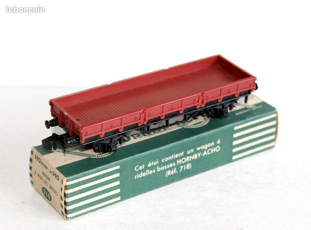 PERSO2- 4 HORNBY WAGON PLAT A RIDELLES BASSES | PERSO2- 4