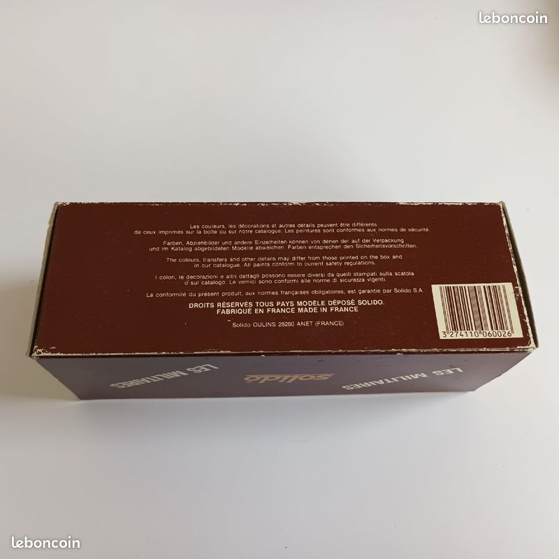 Char Général Lee Solido 6067 - Miniature Avec Boîte Et Accessoires