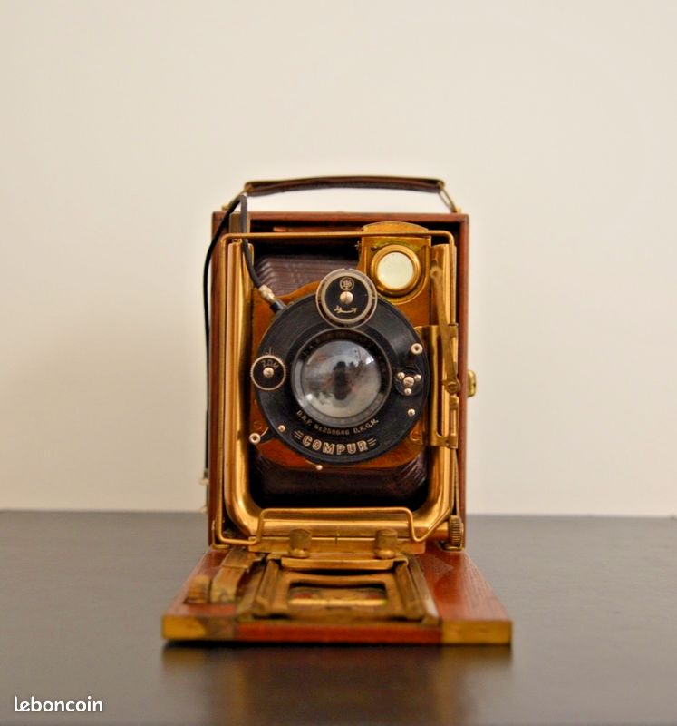 Appareil photo vintage années 30 avec soufflet Lumière objec
