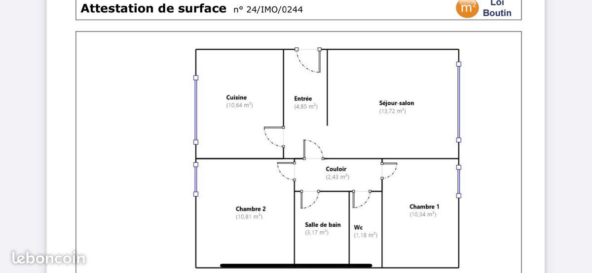 Appartement 3 pièces 58 m² · à Pessac · 58 m² · 183 000 €