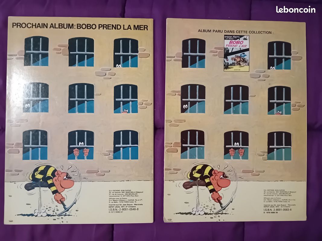 2 BD n°1 et 2 BOBO (souples) EO 1977/78 - Deliège (image 2)