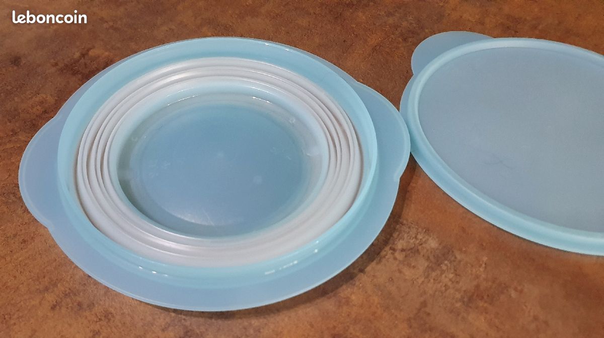 Boite tupperware pliable bleue neuve (image 4)