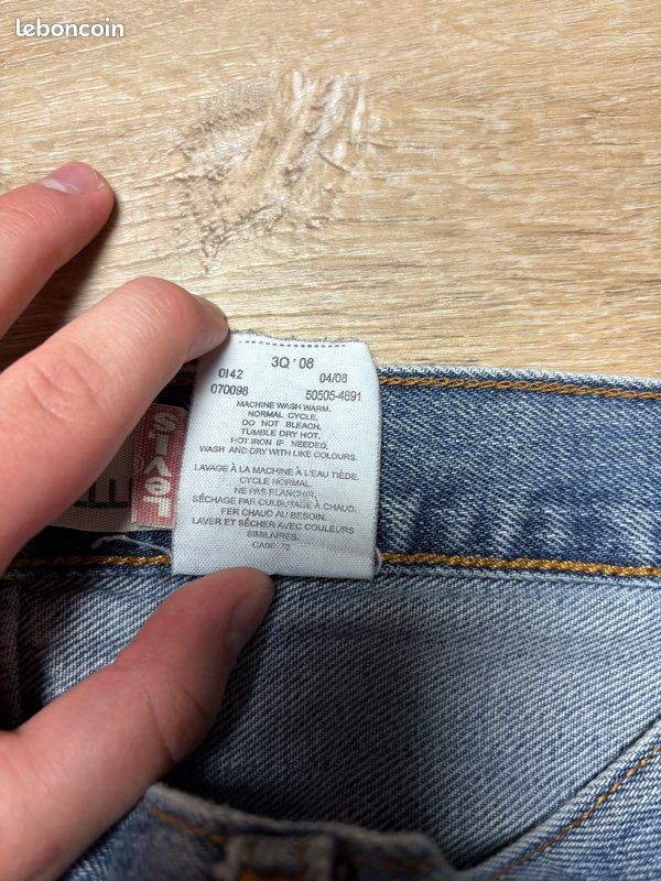 Levi’s 505 W36 L32 jean bleu vintage coupe droite regular homme denim (image 9)