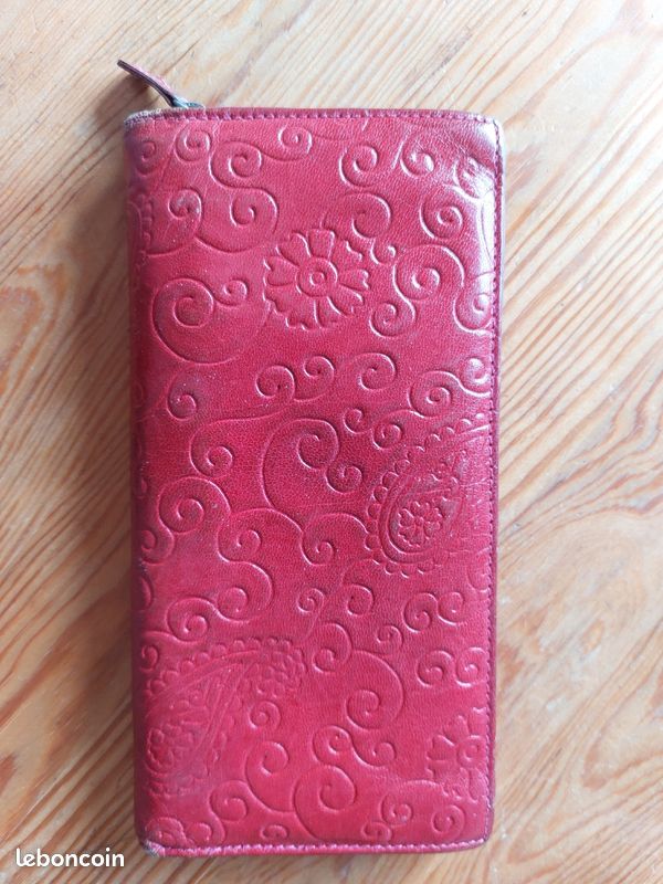 Portefeuille cuir rose (image 2)