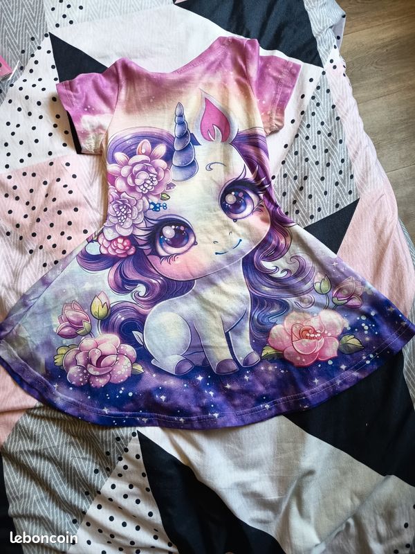 Ensemble 3 en 1 outfit Cakesmash fille - Ensemble de robe Licorne paillettes premier