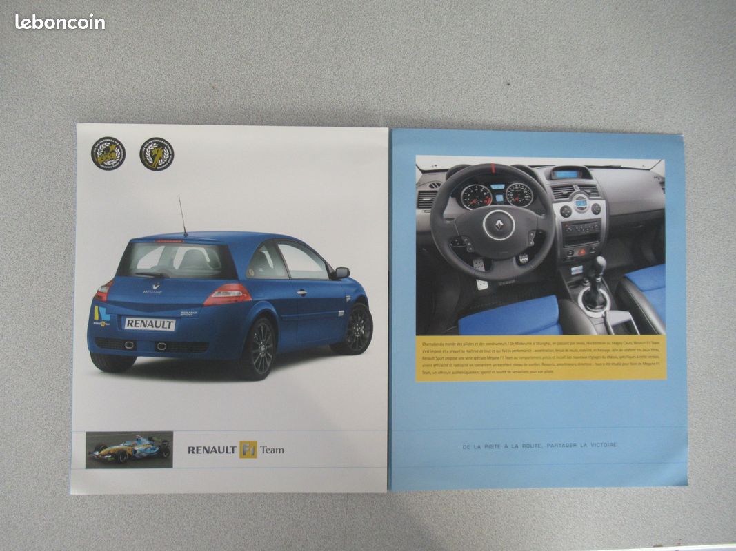 Lot de 3 catalogues dépliants Megane 2 RS F1 Team (image 5)