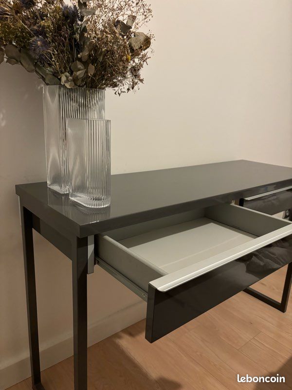Console bureau - ikea - besta gris (image 2)