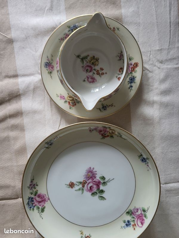 Ensemble en porcelaine de Limoges Théodore Haviland décor floral - Vintage (image 6)