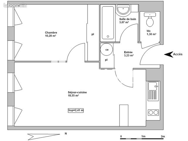 Appartement 2 pièces 36 m² · à Limoges · 36 m² · 485 €/mois