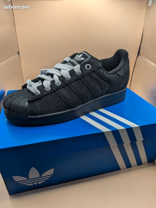 Adidas Superstar II Black Denim - Taille 42 2/3 - Neuves avec étiquette ...