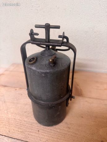 Ancienne lampe à acétylène de mineur / industrielle - début XXe