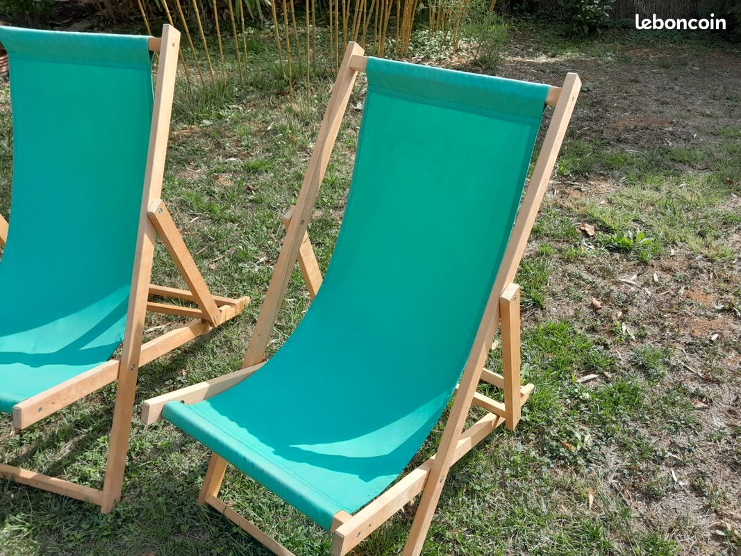 Chaises longue de jardin en bois (image 1)