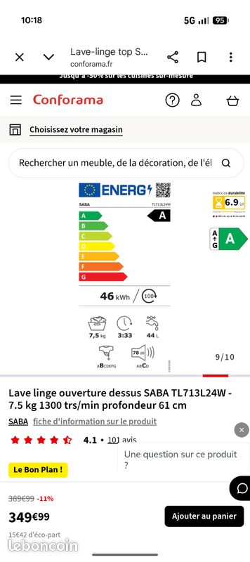 Lave linge top (image 7)