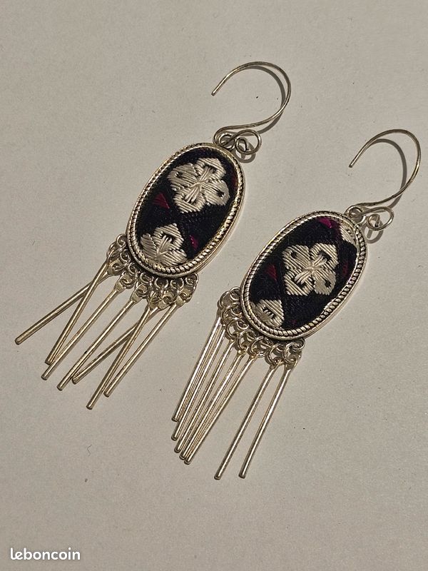 Boucles d'oreilles tibétaine (image 4)